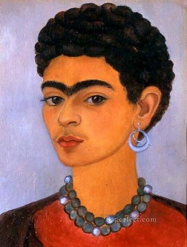  cabello Obras - Autorretrato con pelo rizado feminismo Frida Kahlo